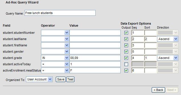 10. Data Export Options the report can be changed in several ways: a. Output The system will automatically print all fields selected on the report.