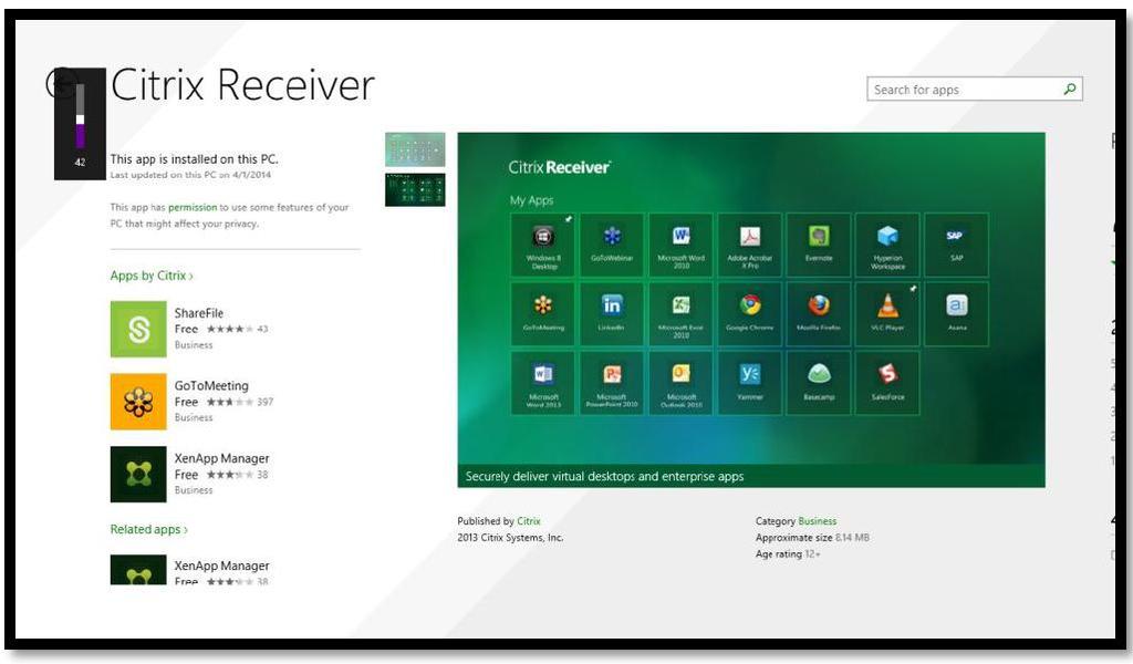 Installing and Using Citrix Receiver