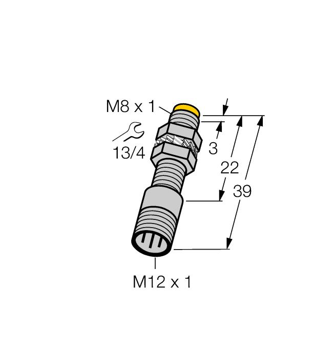 ATEX category II 1 G, Ex zone 0 ATEX category II 1 D, Ex zone 20 SIL2 as per IEC 61508 Threaded barrel, M8 x 1 Stainless steel, 1.4427 SO DC 2-wire, nom. 8.2 VDC Output acc.