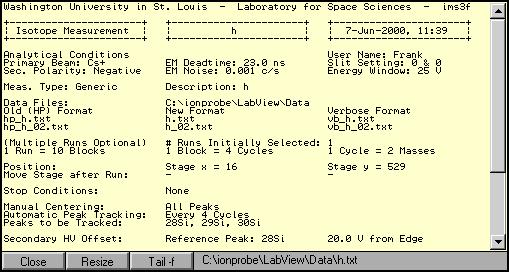 18 - Data File View Software Manual Section 18 Previous Section Home Next Section Data File View Introduction Up to three different data files are simultaneously being produced during a measurement.
