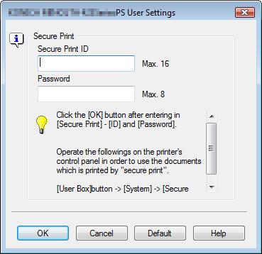 9.1 Print operations 9 6 Enter the ID and password of the document, and then click [OK].