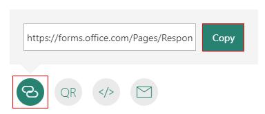 Once the Share pane has opened in your browser, click on Only people in my organization can respond.
