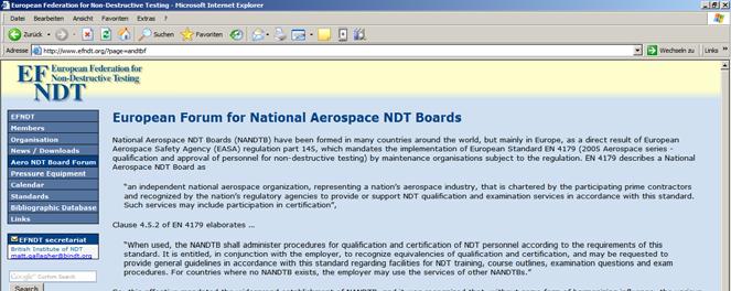 for National Aerospace NDT Boards This page presents the work and