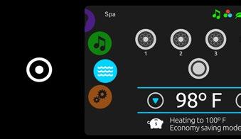 k1000 user interface designed to let spa users interact intuitively with their spa and its value-added accessories.