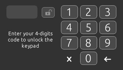 keypad settings keypad lock/unlock (optional) When this option is enabled, the user can partially or completely lock the keypad. When Full Lock is selected, all functions are locked.