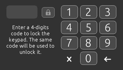The same code will be needed to unlock the keypad. Next time he wants to lock the keypad, he will be prompted again to select a 4-digit code (same functionality as a Safe in a hotel room).