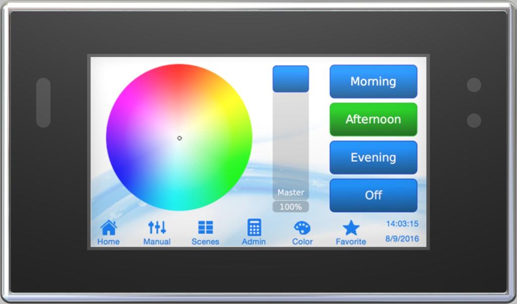 TPC Touch Panel Controller Overview The Pharos TPC (Touch Panel Controller) is an elegant lighting controller with a customisable, 4.