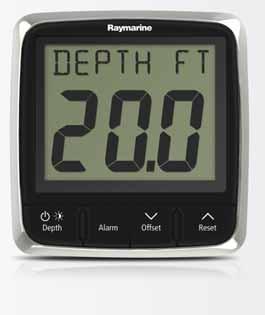 digits Depth trend indicator Minimum and maximum depth Audible shallow, anchor and deep water alarms i50 Speed Speed Through Water or Speed Over Ground (GPS required) Sea