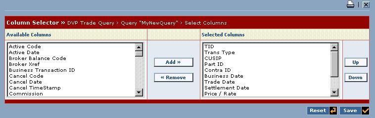 : Appendix A Advanced Query Function 10. The Select Columns screen opens (Figure 5).