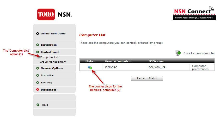 nsnconnect.com and enter your username and password. Step 2.