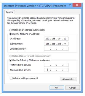For setting up the TRENDnet product, you can enter 192.168.10.10 as your IP address, 255.