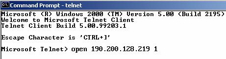 This example uses the IP address of 10.25.124.148 and the MAC Address of 00-20-4a-51-01-a7 1. Select Start Run to open an MS-DOS window. Example: open 190.220.128.219 1 5.