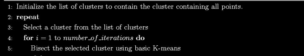 Bisecting K-means Bisecting K-means algorithm Variant