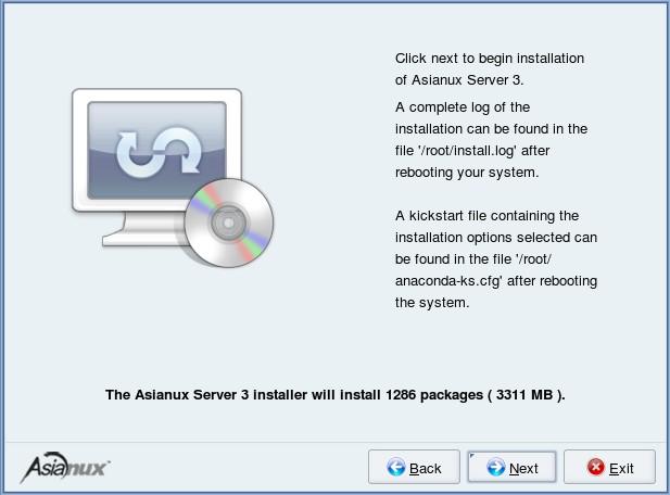 Installation Summary A complete log of the user s installation will be saved in /root/install.log. Please make sure that installation option is correct.