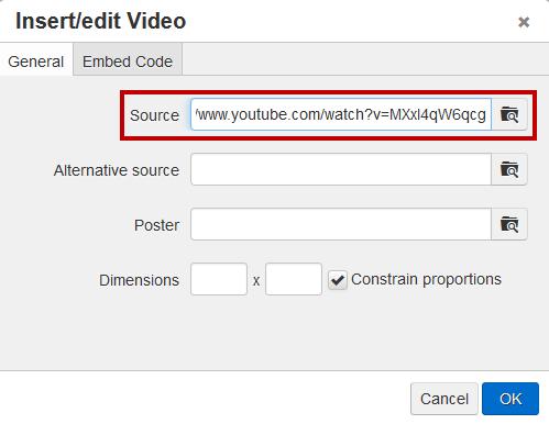 Copy the video link from the address bar (see Figure 64). Figure 64 - Copy your address 7.