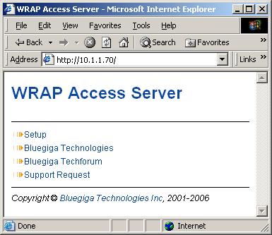 WWW browser. Click Exit to close the program. Note: To find Access Server's IP address without wrapfinder, see Section 2.