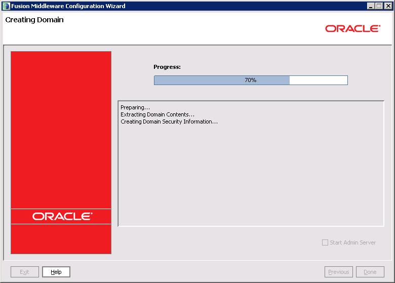 The screen displayed below show the progress 16 Oracle