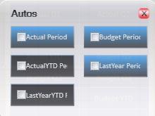 Auto Selection The Auto selection button allows you to quickly create a layout, without having to drag individual fields into the column area.