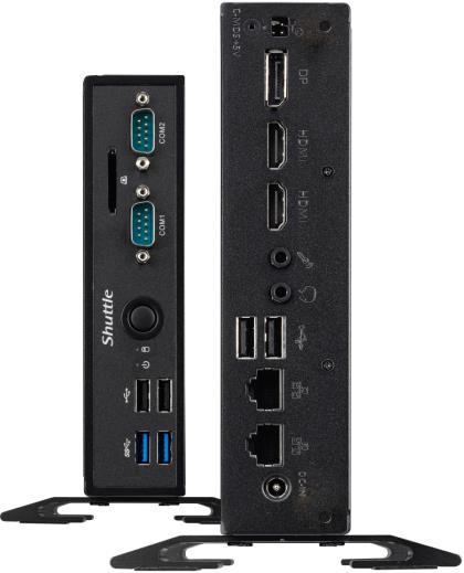3 litre metal chassis and exceptional connectivity: 2x HDMI, DisplayPort, Dual Intel LAN, USB 3.0/2.0, serial ports, audio, card reader and integrated W-LAN.