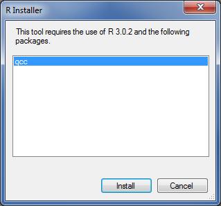 To complete the installation, performing the following steps: On the R Installer form, click Install.