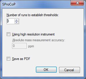 The Using high resolution instrument checkbox should be checked if your data was acquired on a high resolution instrument.