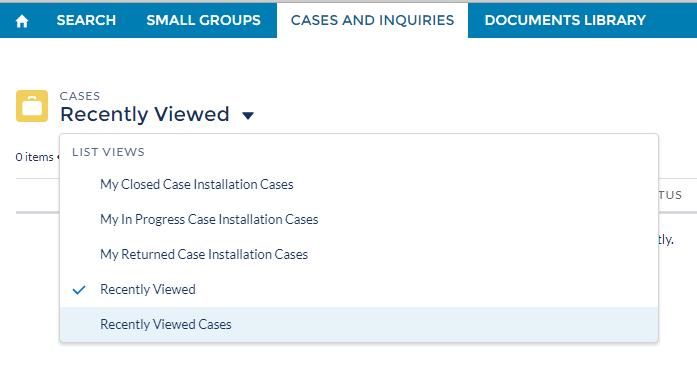 Cases and Inquiries 15 Quickly locate your new business cases
