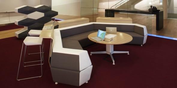 subwoofer housed in Steelcase cabinets Accommodate small