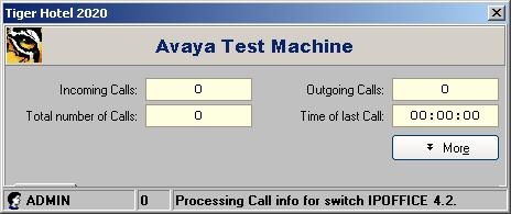 Step Description 5. Start the Interface to Avaya IP Office: On the Tiger Hotel Pro server run the batch file by clicking on Start Programs Startup Start Interfaces.