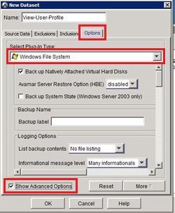 9. Click Options, as shown in Figure 25. Figure 25. Select Plug-in Type option 10.