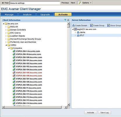 The Avamar Client Manager window reappears with the activated clients listed, as shown in Figure 42.