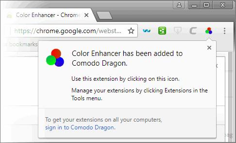 Click the 'Add accessibility features' link to open all available accessibility extensions for Dragon at the web store. An alert will be displayed while adding an extension. Click 'Add extension'.