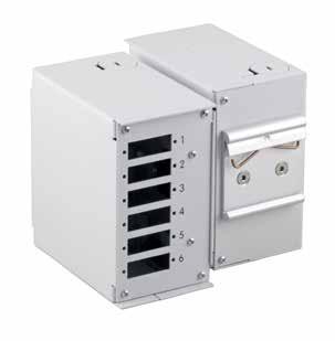 1V3 Industrial Splice housing for DIN Rail without front panel RAL7035 Front panels Max.