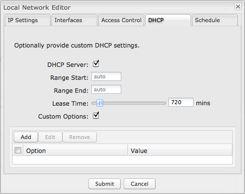 DHCP: Changing settings for the DHCP server is optional. The default selections are almost always sufficient.