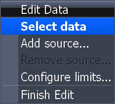 Pages To select data: 1. Highlight Select Data from the Edit Data menu and press enter. The Select Data menu will appear. 2. Use the keypad to select the desired category and press enter.