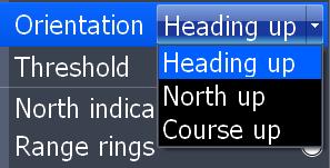Heading Up unit keeps your heading at the top of the screen, regardless of the direction you are traveling. North Up North is always shown at the top of the screen. To change Map Orientation: 1.