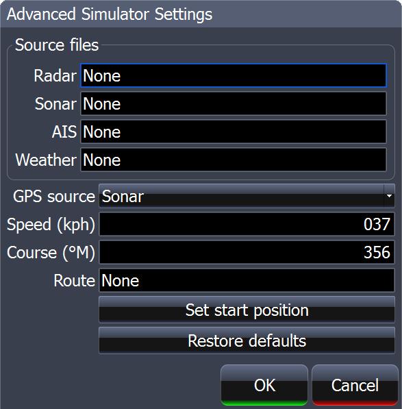 Simulate must be turned on to view a simulation, whether you are using the default mode or a custom simulation. To turn on the simulator, select Simulate from the Simulator menu and press enter.