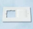 two screws for faceplate (87x87 mm), white, RAL 9010 Quantity per delivery unit