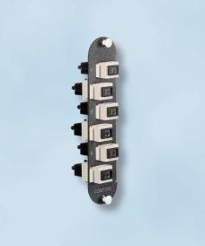 black CCH-CP12-M7 CCH Panel with 12 ST adapters for single-mode connectors, black Adapter: Composite housing Ceramic insert