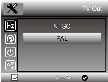 6 TV Out Select between NTSC and PAL for the TV