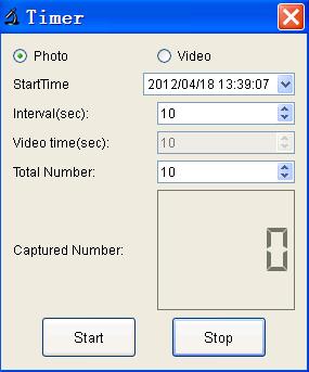 Timer (Photo / Video) Click Timer shortcut icon in the main menu bar.