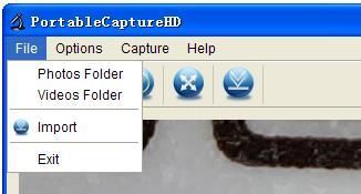 Main Menu File Photos Directory: set the directory to store photos