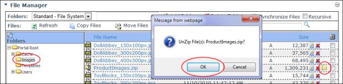 Navigate t Admin > File Manager. 2. Navigate t and select the Flder cntaining the file t be unzipped. 3.