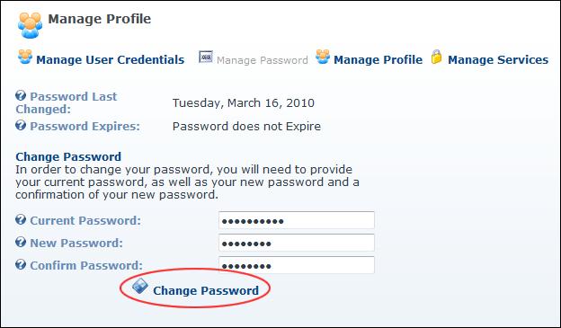 Managing Yur User Accunt Changing yur Passwrd Hw t update the passwrd assciated with yur user prfile. 1. Lgin t the site. 2.