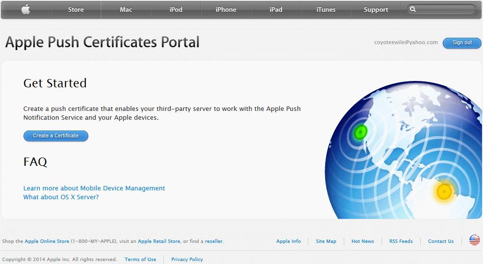 Download your Apple PLIST from the link in step 1 on this screen. This will be a file with a name similar to 'COMODO_Apple_CSR.csr'.