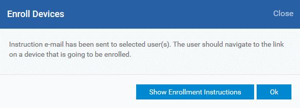 The 'Please choose the device owner(s)' field is pre-populated with any users you selected in the previous step.
