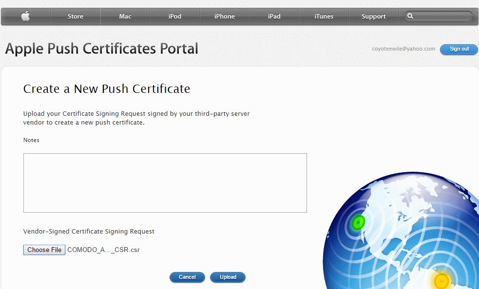 Apple servers will process your request and generate your push
