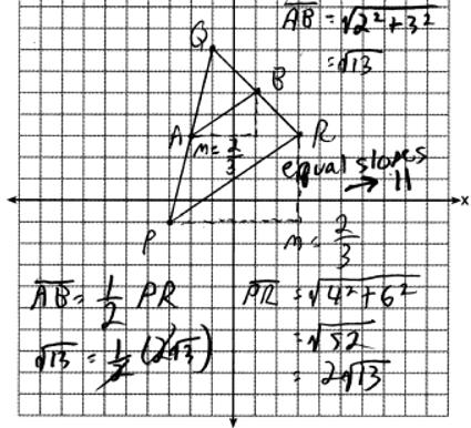 ID: A 329 ANS: PTS: 4 REF: 081732geo TOP: Triangles in the Coordinate Plane 330 ANS: The length