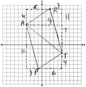 ID: A 334 ANS: PAT is an isosceles triangle because sides AP and AT are congruent ( 3 2 + 11 2 = 7 2 + 9 2 = 130). R(2,9).