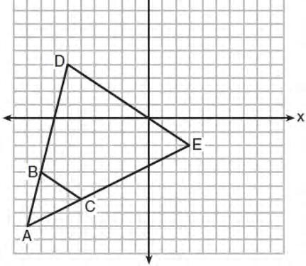 Geometry 4 Point Regents Exam Questions 325 Triangle ABC and triangle ADE are graphed on the set of axes below. 327 As shown below, a canoe is approaching a lighthouse on the coastline of a lake.