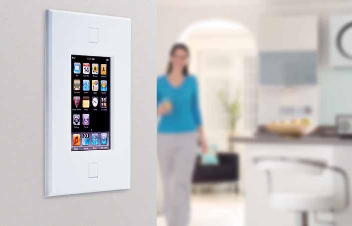 70 Multi-Room iport CM100 Control Mount Now music, video, lights and temperature are easily adjusted from any room where a CM100 has been installed with an ipod Touch NEW PRODUCT iport CM100 Control